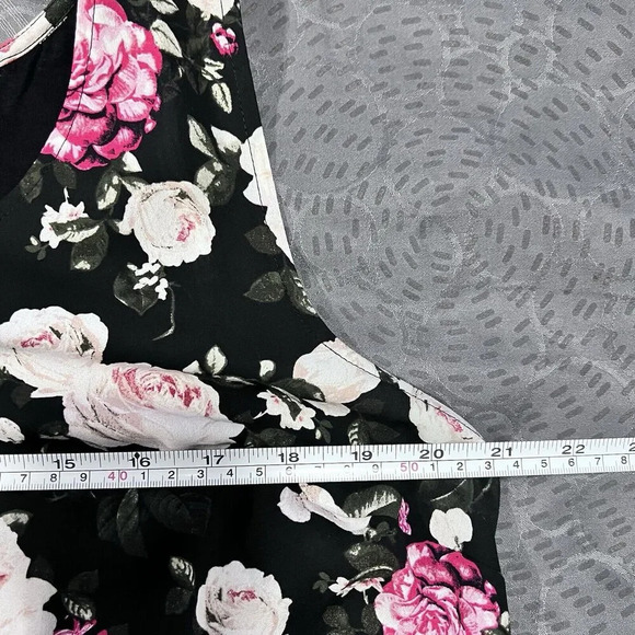 Torrid Black‎ Georgette Doble Layer Swing Tank Floral Print Plus Size 00 Casual - Picture 9 of 10